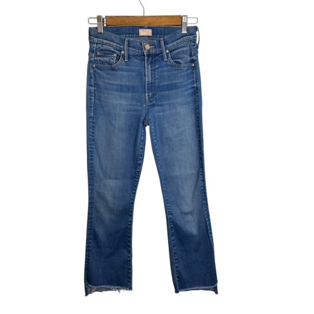 Mother Jeans Women's 25 Insider Crop Step Fray Bootcut Blue Moon